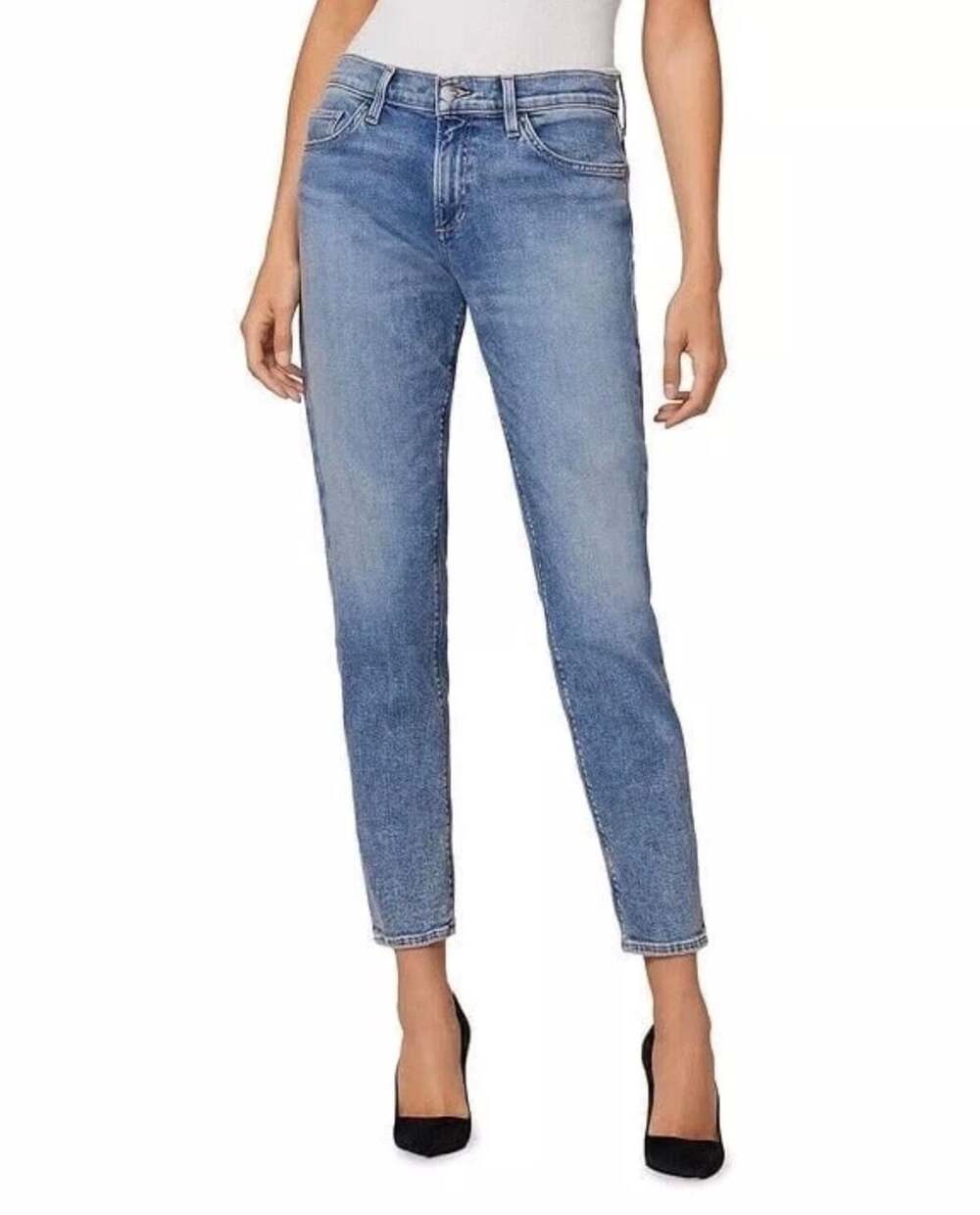 Joe's Jeans The Bobby Mid Rise Crop Boyfriend Blue Jeans